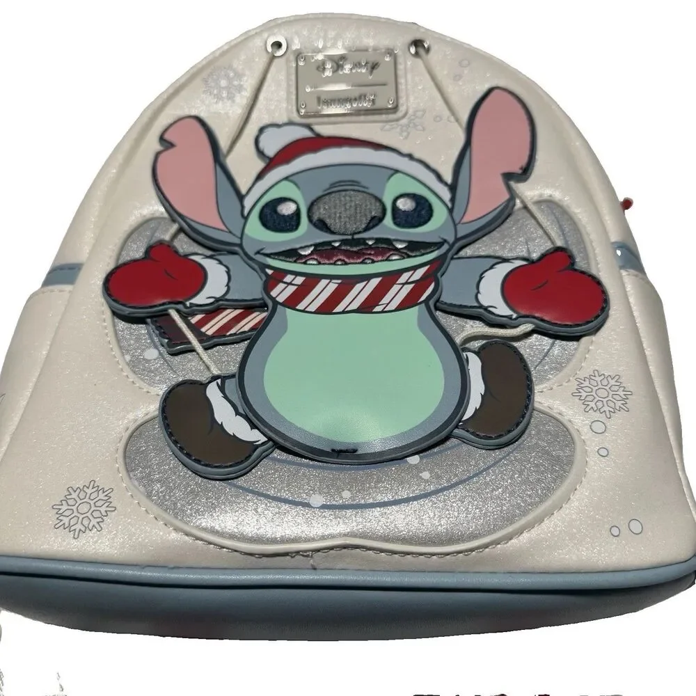 Loungefly Disney Stitch Snow Angel Cosplay Mini Backpack - New NWOT